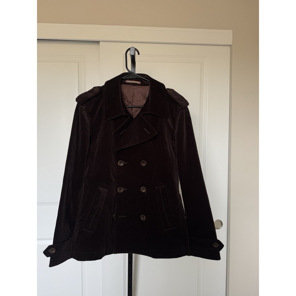 PS Paul smith Women's brown double-breasted velvet jacket Size L‎